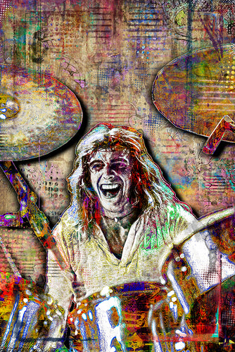 Alan White of YES Poster, Yes Tribute Fine Art