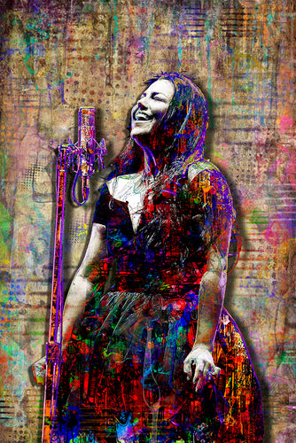 Amy Lee of Evanescence Poster, Evanescence's Print Tribute Fine Art
