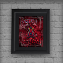 Anaheim Angels Poster, Angels of Anaheim Artwork Gift, Angels Layered Man Cave Art