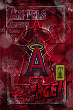 Anaheim Angels Poster, Angels of Anaheim Artwork Gift, Angels Layered Man Cave Art