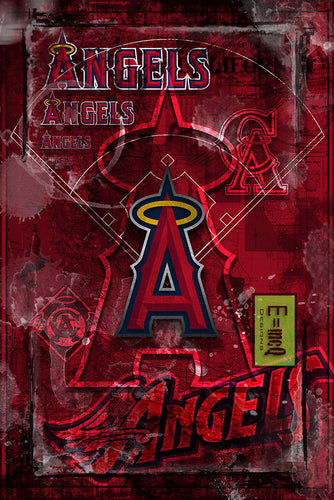 Los Angeles Angels Poster, Angels of Anaheim Artwork Gift, Angels Print Man Cave Art