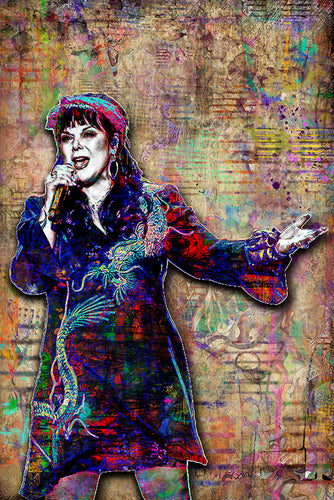 Ann Wilson Poster, Ann Wilson of Heart Tribute Fine Art