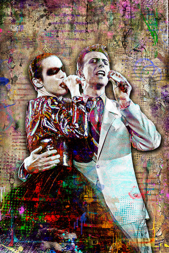 Annie Lennox and David Bowie Poster, Bowie Lennox Tribute Fine Art