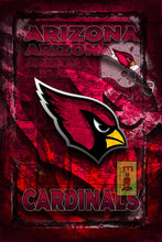 Arizona Cardinals Football Poster, Arizona Cardinals Gift, Arizona Cardinals Map Art