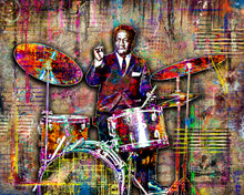 Art Blakey Poster, Art Blakey Gift, Drummer Legend Tribute Fine Art