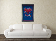 Atlanta Braves Punisher Logo Baseball Poster, Braves Print, ATL Braves Gift