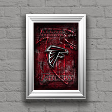 Atlanta Falcons Football Poster, Atlanta Falcons Gift, Atlanta Falcons Man Cave Falcons Gift