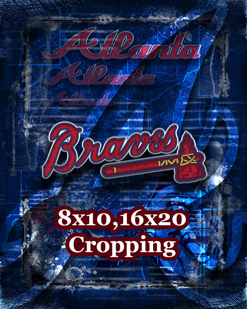 Atlanta Braves Baseball Poster, Braves Print, ATL Braves Gift, Braves gift,  Braves Man Cave Poster