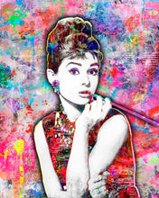 Audrey Hepburn Poster, Audrey Hepburn Gift, Audrey Hepburn Colorful Layered Tribute Fine Art
