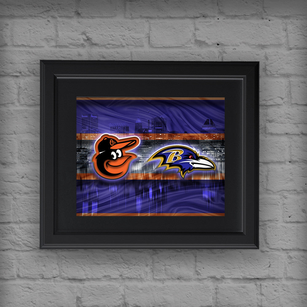 Baltimore Sports Teams Poster, Baltimore Ravens, Baltimore Orioles Gif –  McQDesign