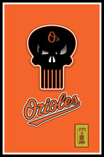 Baltimore Orioles Punisher Logo Baseball Poster, Orioles Print Punisher Logo. O's Gift, Orioles Man Cave