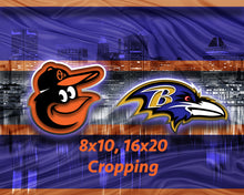 Baltimore Sports Teams Poster, Baltimore Ravens, Baltimore Orioles Gift