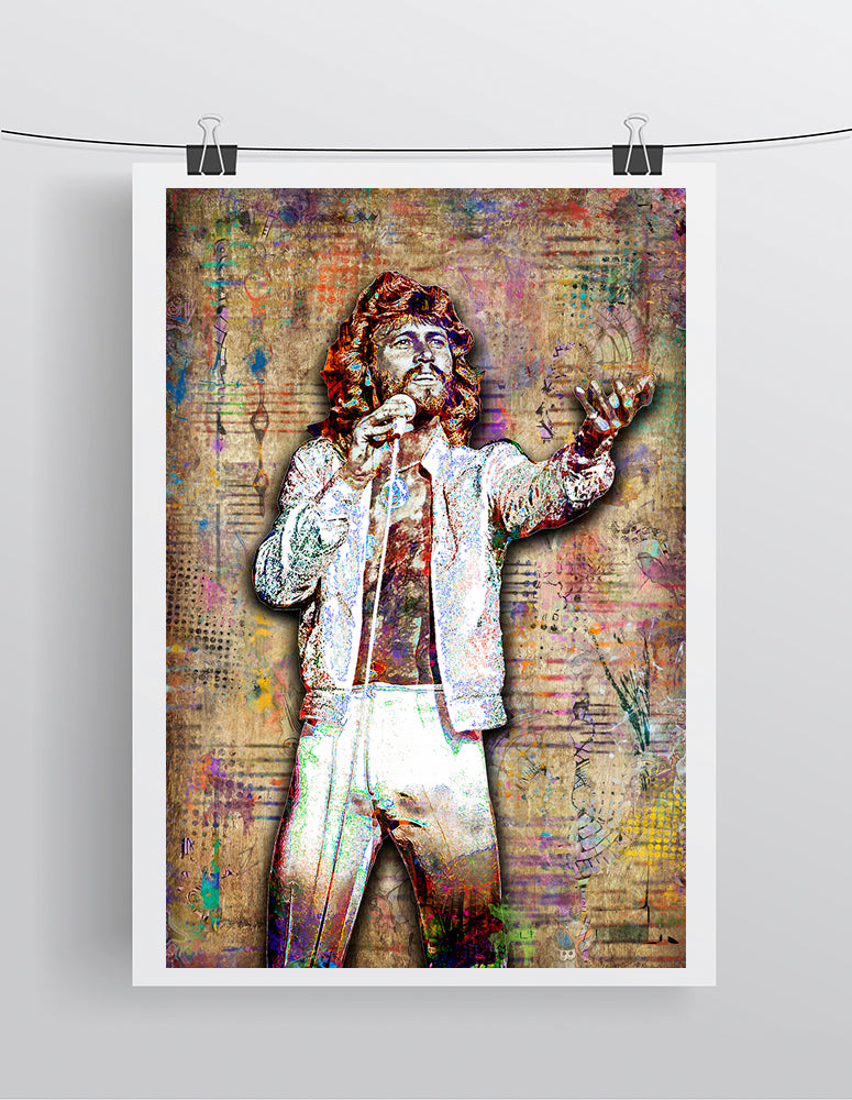Barry Gibb of The Bee Gees Poster, Bee Gees Tribute Fine Art