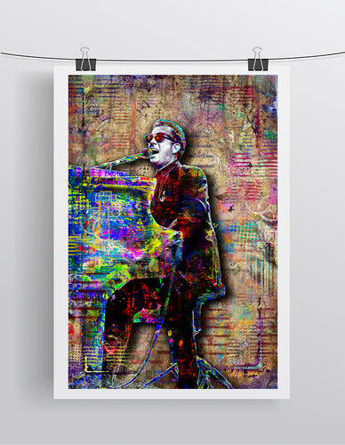 Billy Joel Poster, Billy Joel 2 Gift, The Piano Man Tribute Fine Art