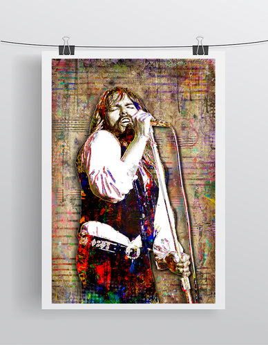 Bob Seger Poster, Bob Seger and The Silver B Band 3 Gift, Fine Art