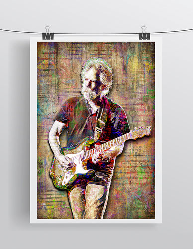 Bob Weir of The Grateful Dead Poster, Dead and Company Tribute Fine Art