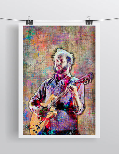 Justin Vernon of Bon Iver Poster, Bon Iver Pop Art Gift, Bon Iver Fine Pop Art