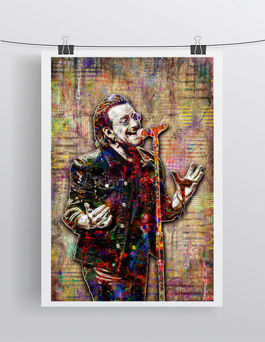 Bono of U2 Pop 2 Poster, Bono Tribute Fine Art