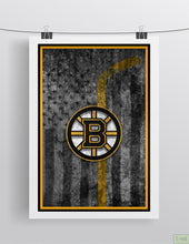 Boston Bruins Hockey Poster, Boston Bruins Hockey Flag Bruins Gift, Man Cave