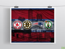 Boston Red Sports Teams Poster