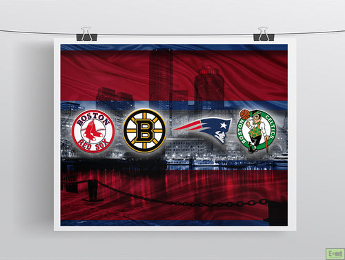 Boston Red Sports Teams Poster