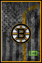 Boston Bruins Hockey Poster, Boston Bruins Hockey Flag Bruins Gift, Man Cave