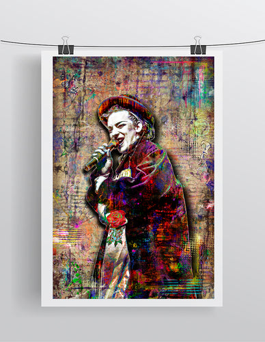 Boy George Culture Club Poster,Boy George Pop Art Tribute Fine Art Poster