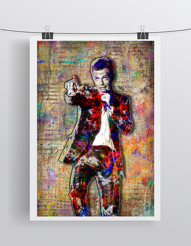Killers Brandon Flowers Poster, Killers Gift, Brandon Flowers Colorful Layered Tribute Fine Art