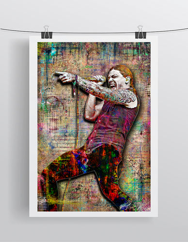 Brent Smith Shinedown Poster, Shinedown Tribute Fine Art Poster