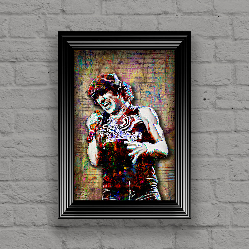 Brian Johnson Poster, AC/DC Brian Johnson Gift, AC/DC Tribute Fine Art ...