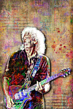 Brian May of Queen Portrait Poster, Brian May Gift, Queen Tribute Fine Art