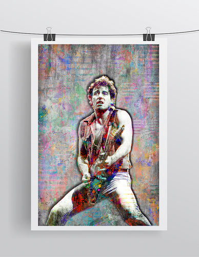 Bruce Springsteen Poster, Bruce Springsteen Gift, Bruce Springsteen Tribute Fine Art