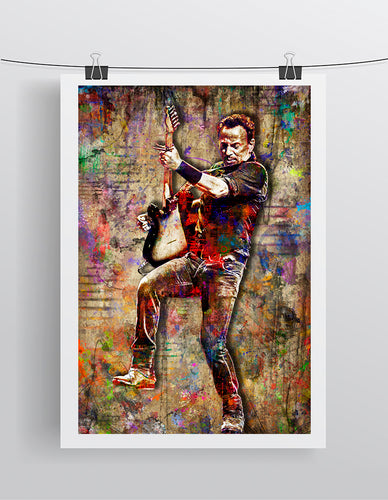 Bruce Springsteen Poster, Bruce Springsteen Gift, Bruce Springsteen Tribute Fine Art