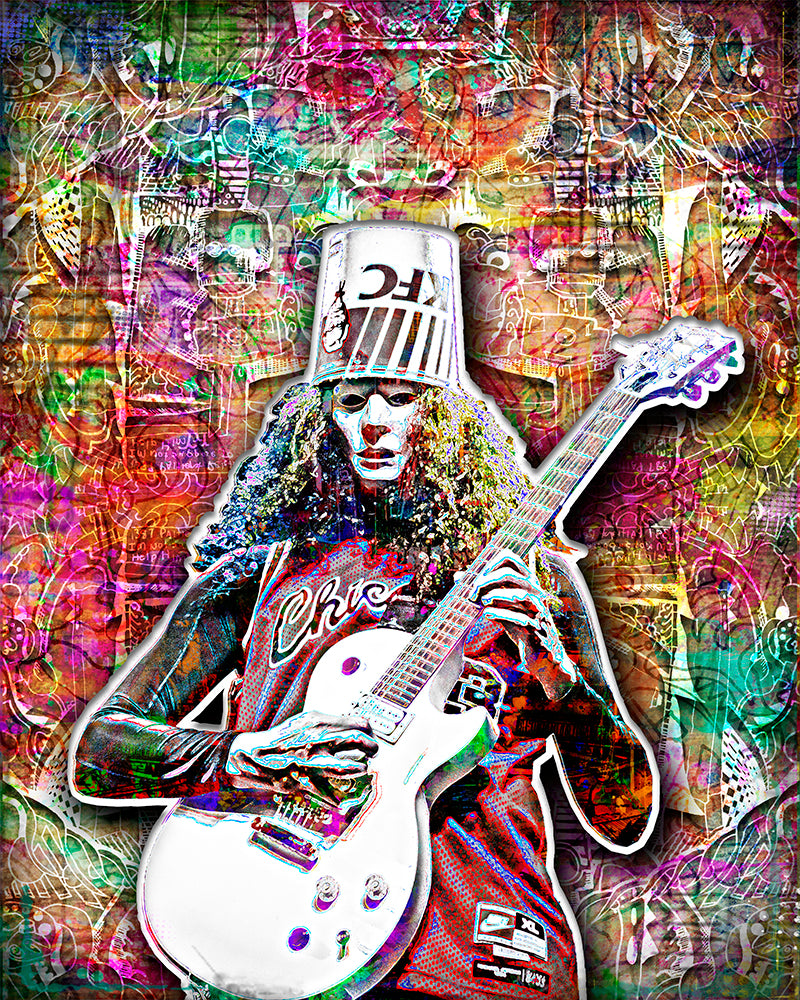 Buckethead Poster, Buckethead Gift, Buckethead 2 Tribute Fine Art ...