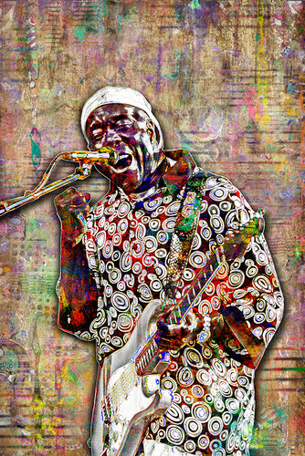 Buddy Guy Poster, Buddy Guy Blues Tribute Fine Art
