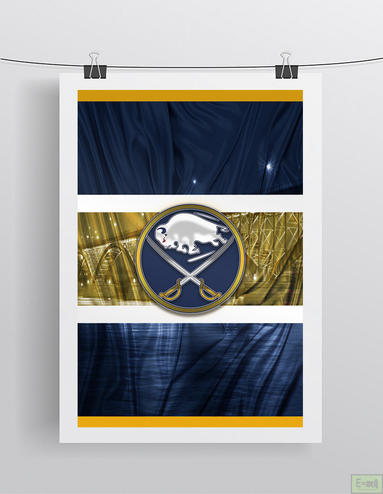 Buffalo Sabres Hockey Poster, Buffalo Sabres Hockey Sabres Gift, Man Cave