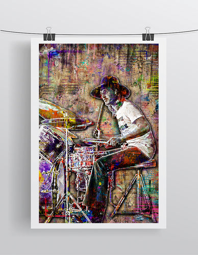 Butch Trucks Poster, Allman Brothers Gift, Butch Trucks of Allman Brothers Fine Art