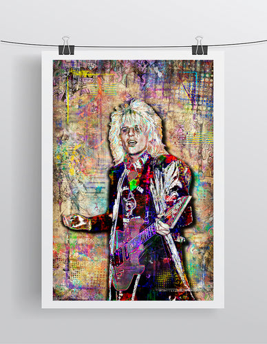 C.C. DeVille of Poison Poster, CC Deville Print, Poison Tribute Fine Art