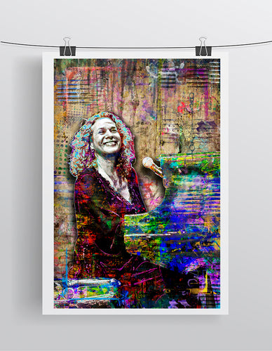 Carole King Poster, Carole King Gift, Singer Songwriter Legend Tribute Fine Art