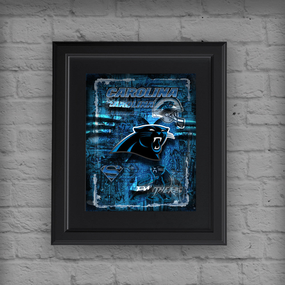 Carolina City Panthers American Football Poster Sports Pattern Canvas Print  Artwork Home Large Frame Painting Ready to Hang 5Pcs