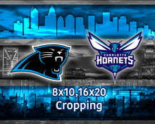 Carolina/Charlotte Sports Teams Poster, Panthers, Hornets, (Hurricanes by Request)