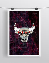 Chicago Bulls Poster, Chicago Bulls Print, Bulls Gift, Chicago Bulls Chicago Flag Poster