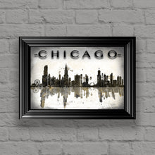 Chicago Poster, Chicago Skyline Gift, Chicago Illinois Skyline, Home Decor Gift Art