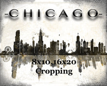 Chicago Poster, Chicago Skyline Gift, Chicago Illinois Skyline, Home Decor Gift Art