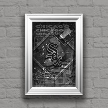 Chicago White Sox Poster, White Sox Artwork Sox Gift, Chicago White Sox Layered Man Cave Art