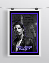 Chris Cornell Memorial Poster, Chris Cornell Memorial Logo 2017 Gift, Chris Cornell Layered Tribute Fine Art