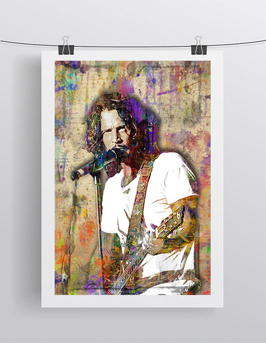 Chris Cornell Pop Poster, Chris Cornell Tribute Fine Art Poster