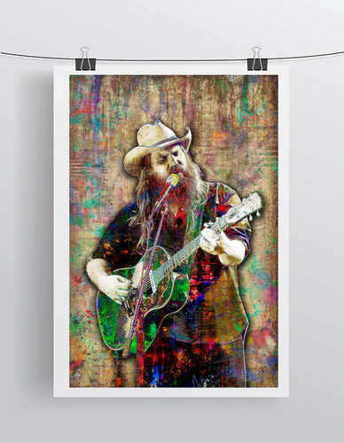 Chris Stapleton Poster, Chris Stapleton Gift, Chris Stapleton Tribute Fine Art