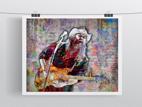 Chris Stapleton Poster, Chris Stapleton Gift, Chris Stapleton Tribute Fine Art