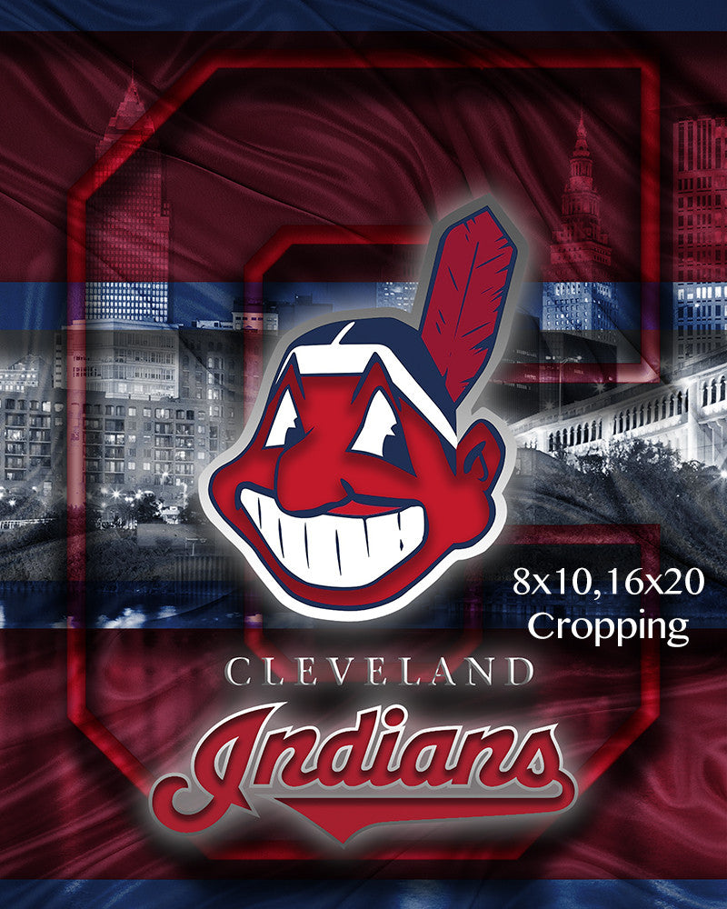 Cleveland Indians Poster, Cleveland Indians Artwork Gift, Indians In F –  McQDesign